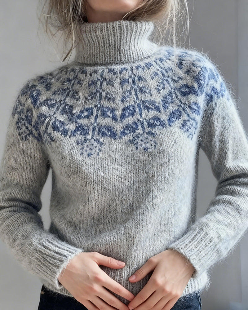 Moteriktig Høyhalset Genser I Casual Stil