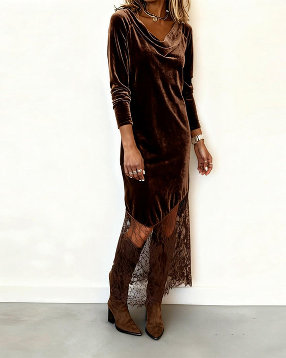 Kjole Rullehals Blonder Lappeteppe