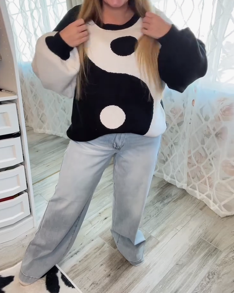 Genser med avslappet løs hals