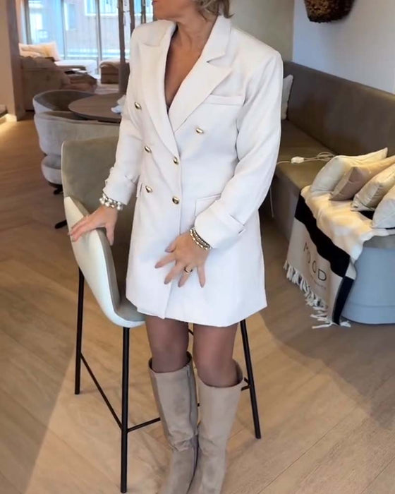 Kjole Revers Elegant Pendler Blazer