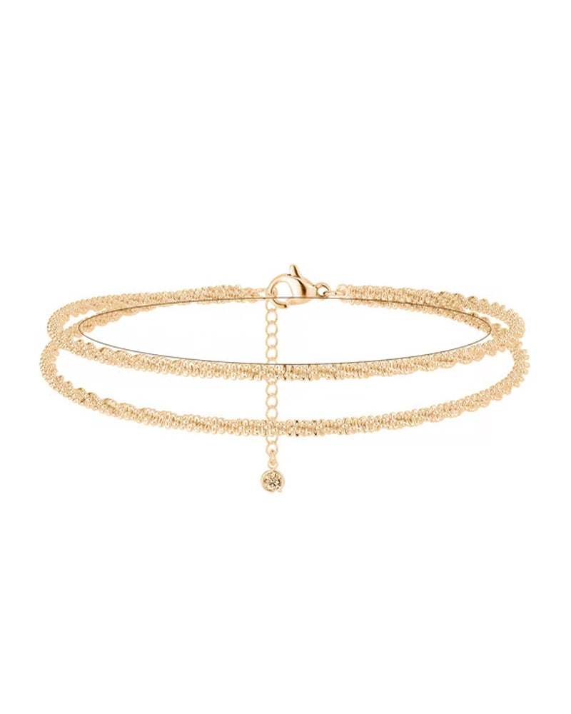 🏖️ Anklets Damer Kc Gull & Sterling Sølv