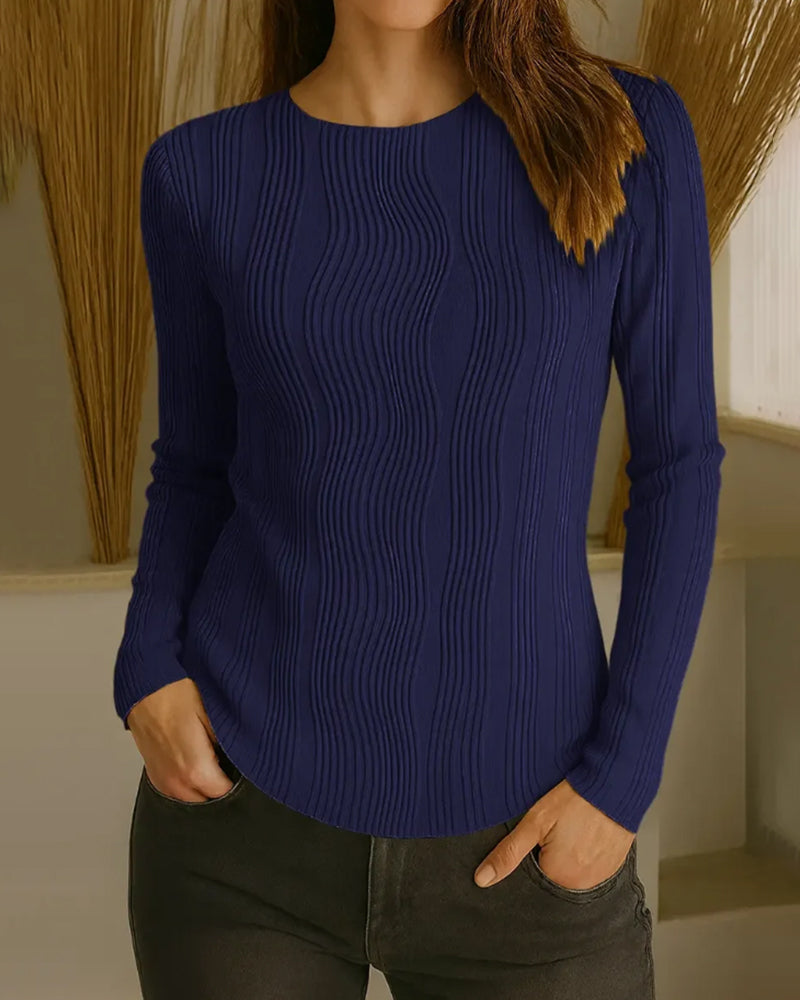 Topp Rund Hals Slim Moderne
