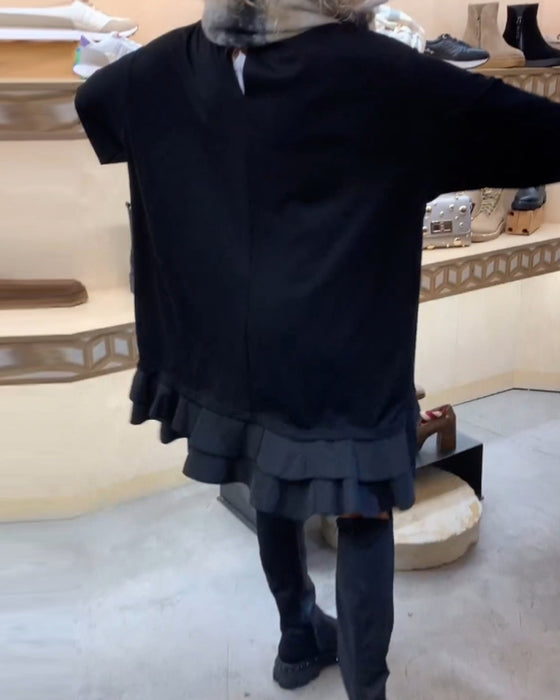 Kjole med elegant silhuett og lange ermer