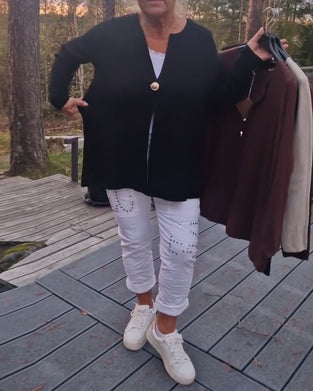 Cardigan Metallknapp Langermet