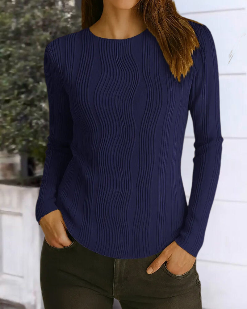 Topp Rund Hals Slim Moderne