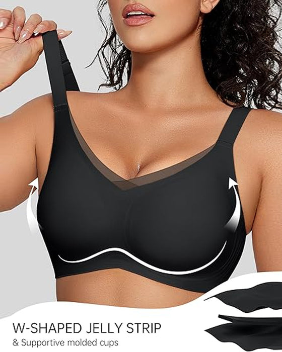 Dame-Bh Uten Bøyle Med V-Netting – Komfortabel Og Støttende Bralette