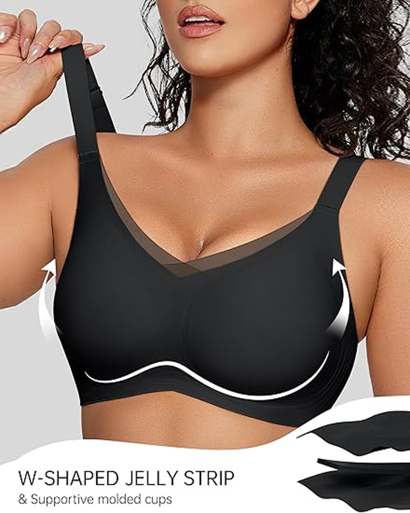 Dame-Bh Uten Bøyle Med V-Netting – Komfortabel Og Støttende Bralette