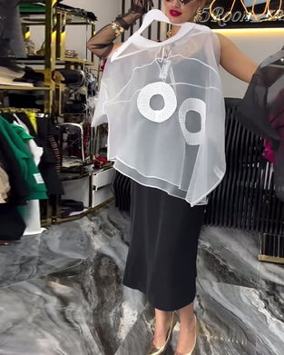 Bluse Mesh Cover Up