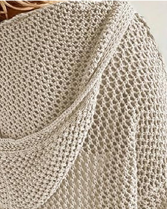 Dametopper Heklet Hullete Med Hette Langermet