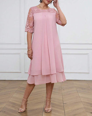 Kjole Motetrend Og Elegant Blonde Midtlange Erme