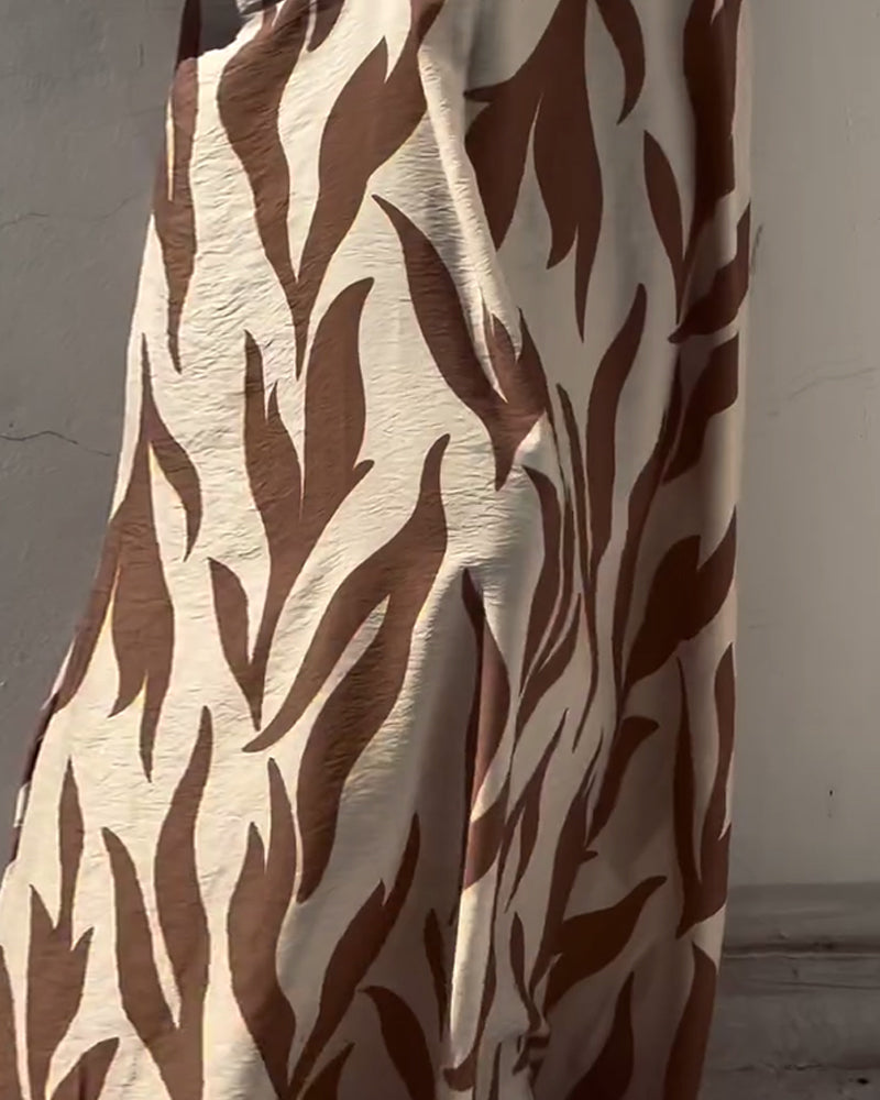 Kjole Ermeløs Ryggløs Trykt