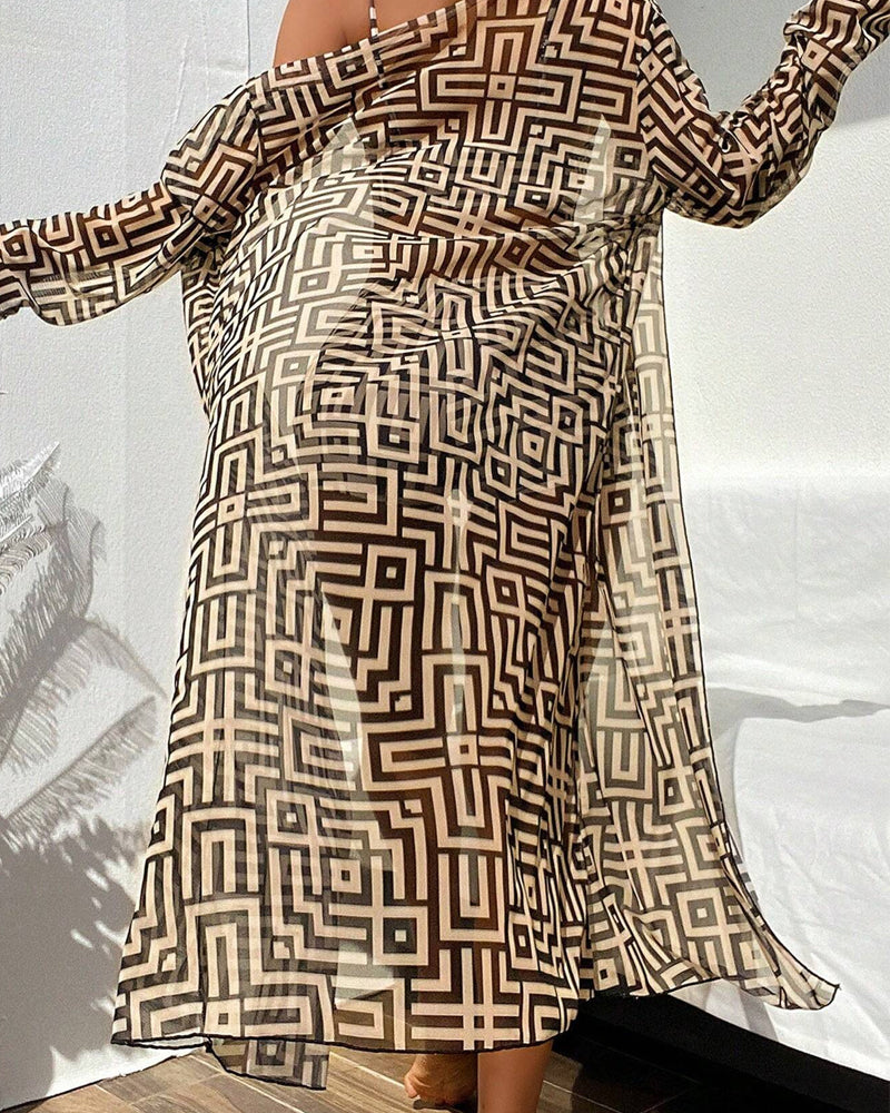 Badedrakt Høy Midje Tredelt