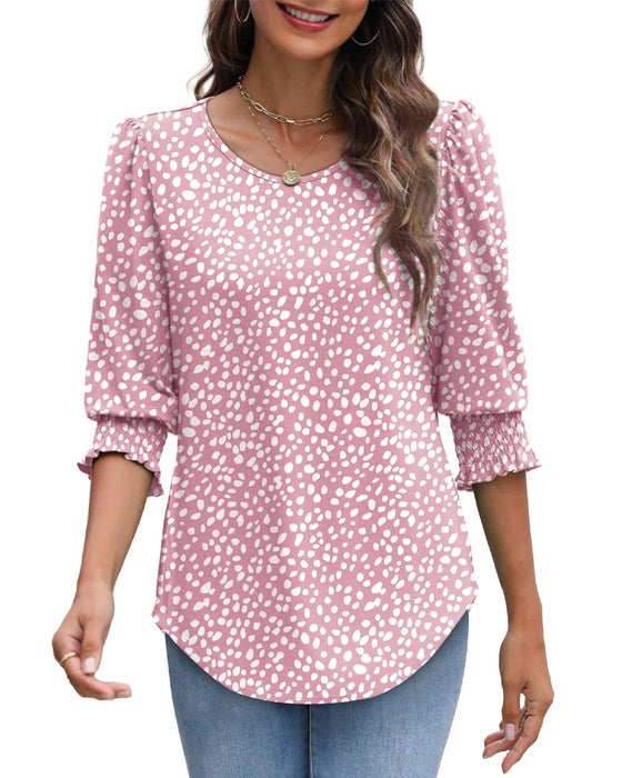 Bluse Pufferm Trykt