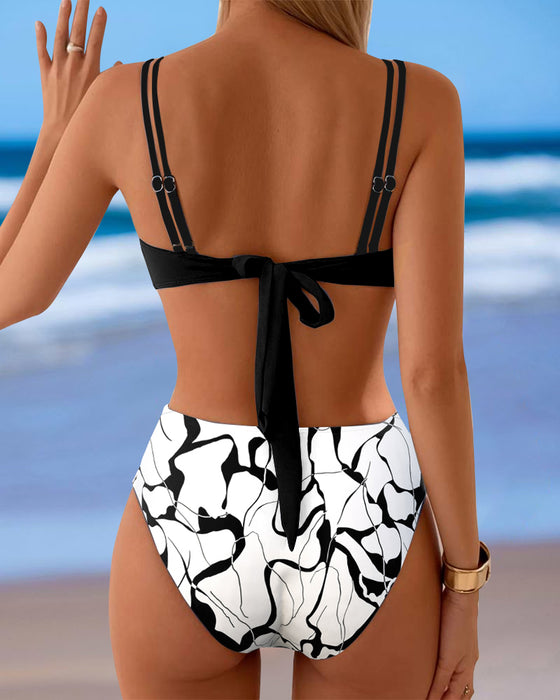 Bikini Trykket Sexy Todelt