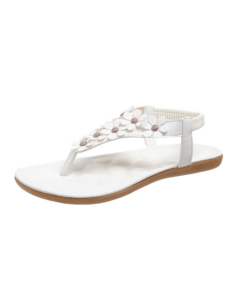 Strandsandaler Med 3D-Blomster