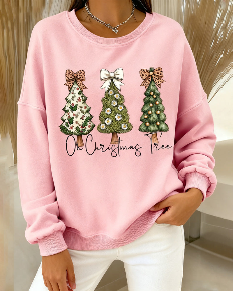 Trykket Løstsittende Sweatshirt Med Dropped Shoulders