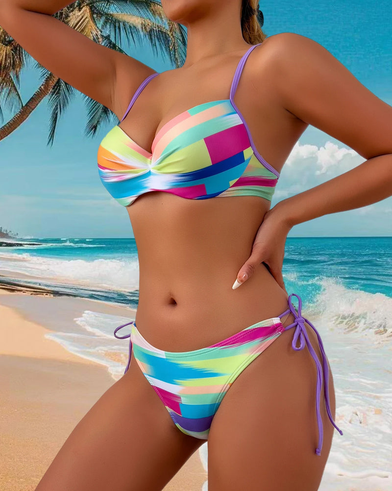 Bikini To-Del Trykket Tau