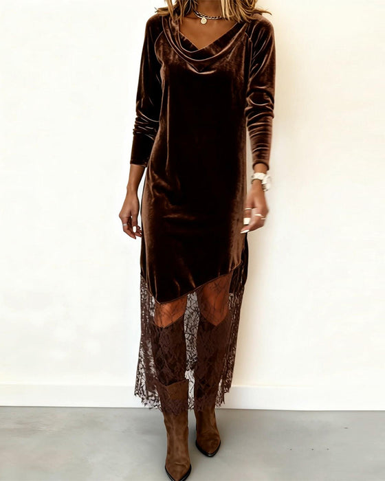 Kjole Rullehals Blonder Lappeteppe