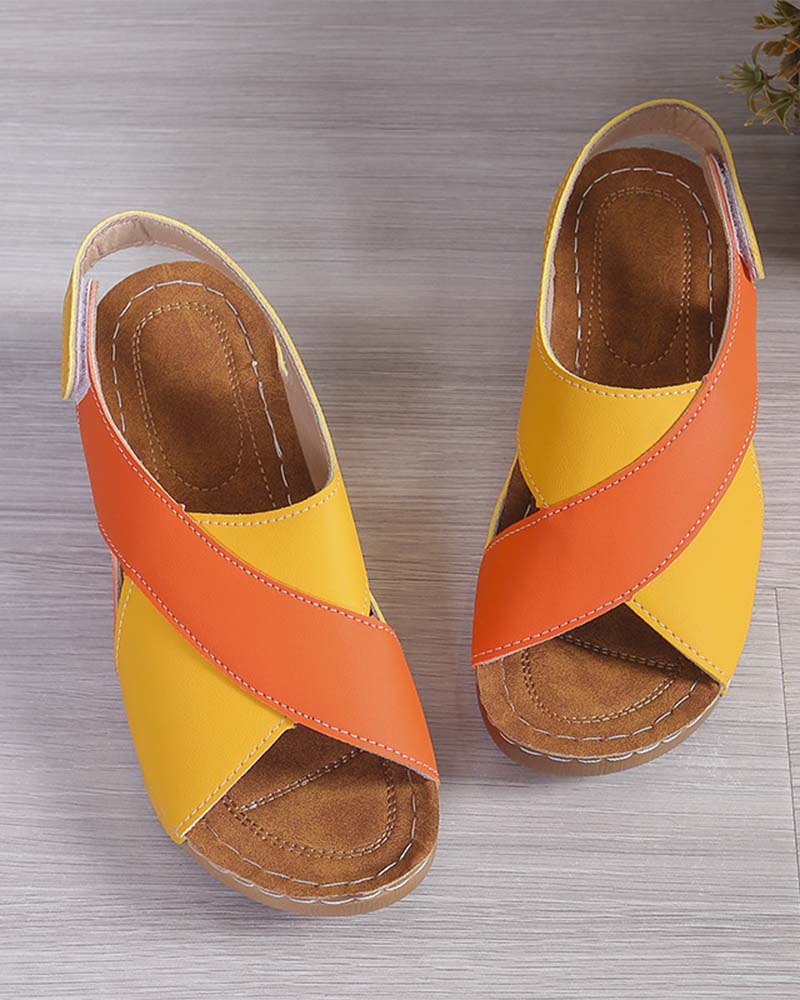 Sandal Fargeblokk Kile Uformell