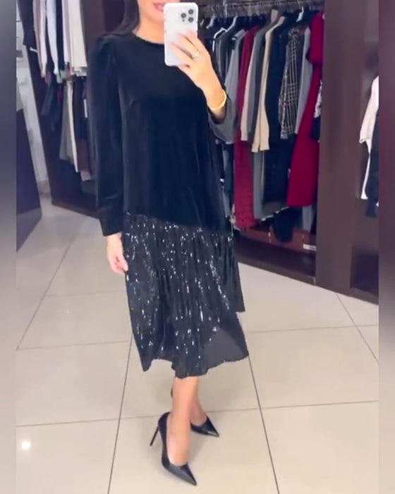 Kjole avslappet temperament paljett