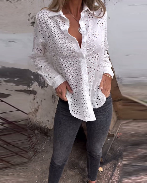 Skjorte Langermet Kapp Utklipp