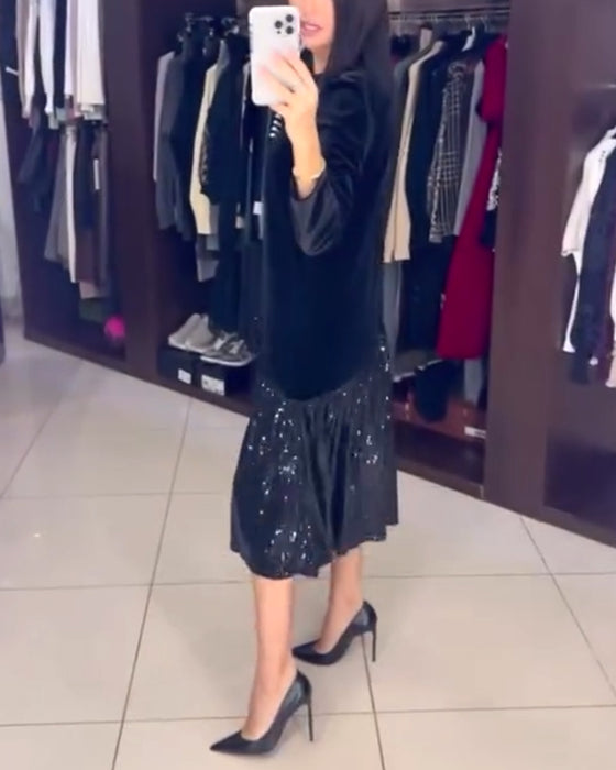 Kjole avslappet temperament paljett