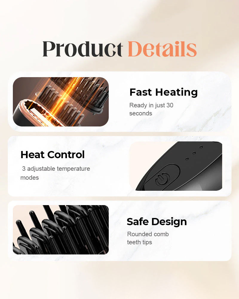 Kam Mini Trådløs Hårglattemaker