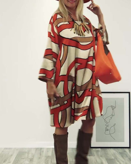 Kjole med rund hals design