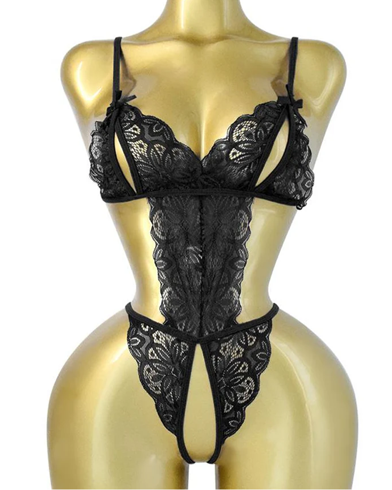 Lingerie Blonder Sløyfe En Del Sexy