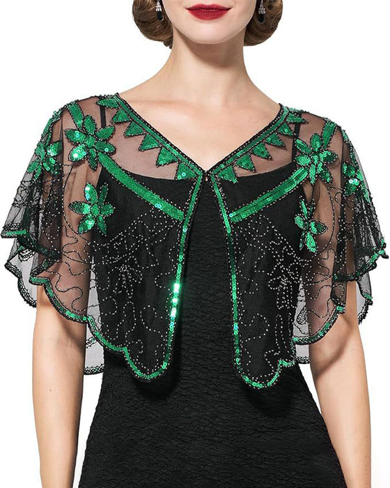 Sjal Vintage Blonder med Perler