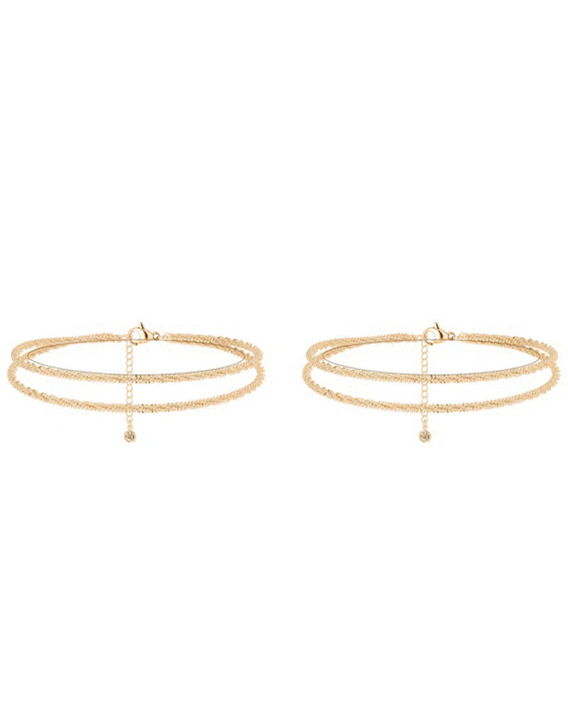 🏖️ Anklets Damer Kc Gull & Sterling Sølv
