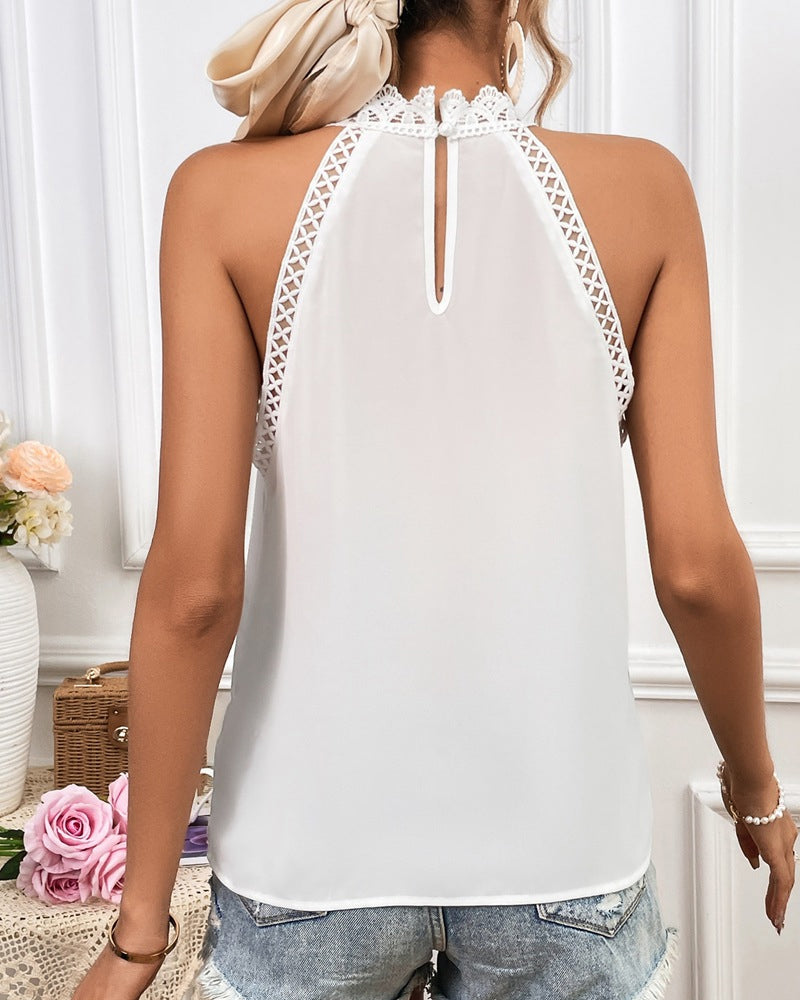 Vest Enfarget Hult Blonde Ermeløs