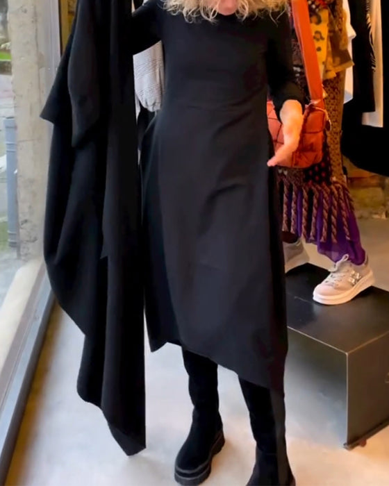 Elegant ensfarget kjole