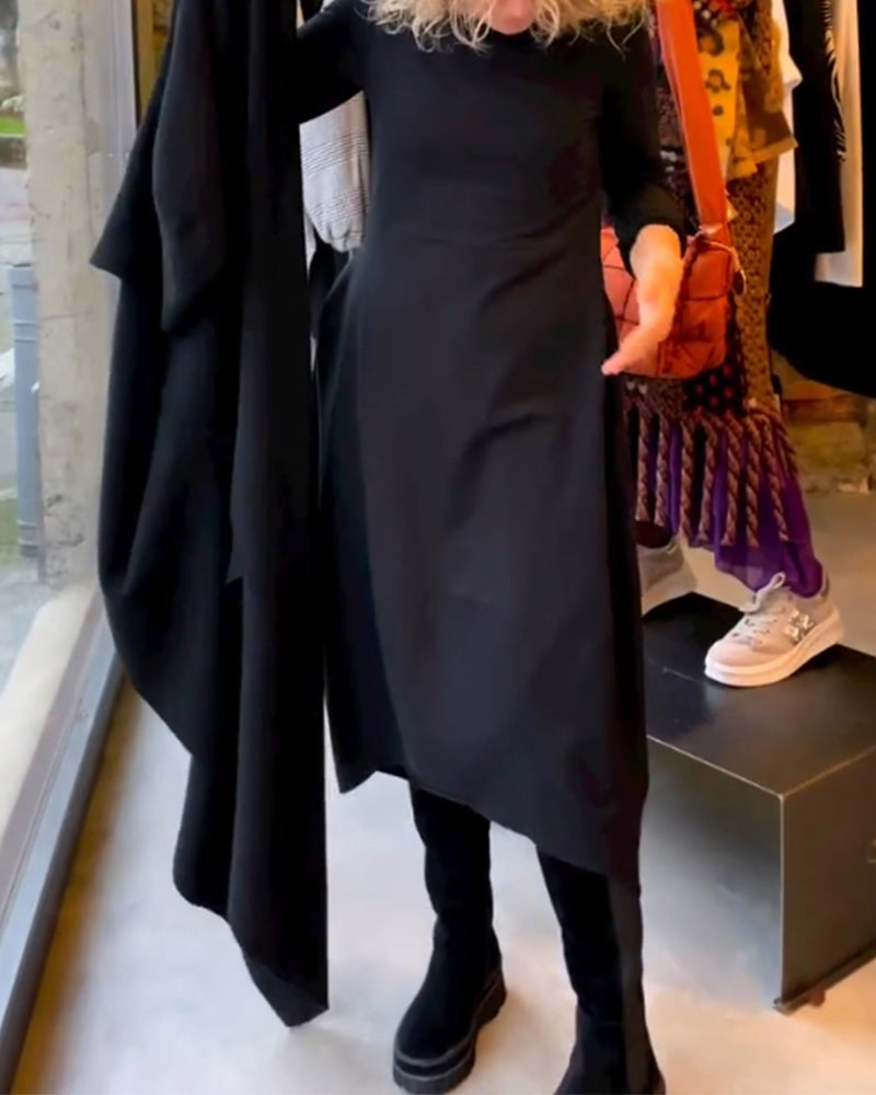 Elegant ensfarget kjole