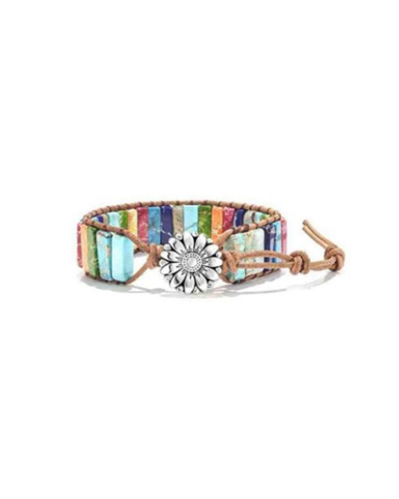 steinarmbånd i boho-stil