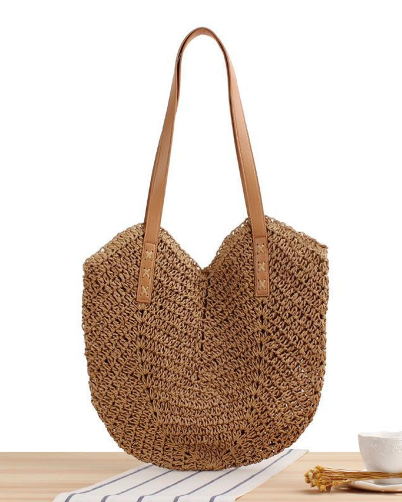Crossbody stråveske for kvinner