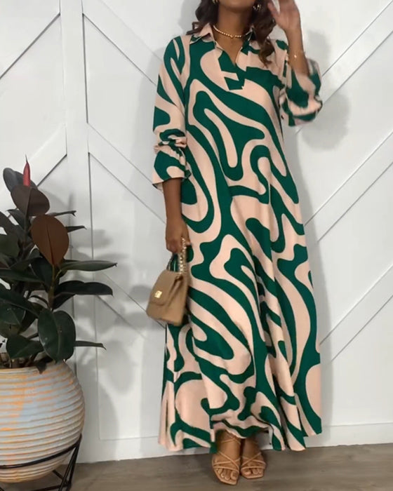 Kjole med eleganse og lange ermer