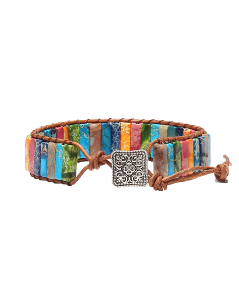 steinarmbånd i boho-stil
