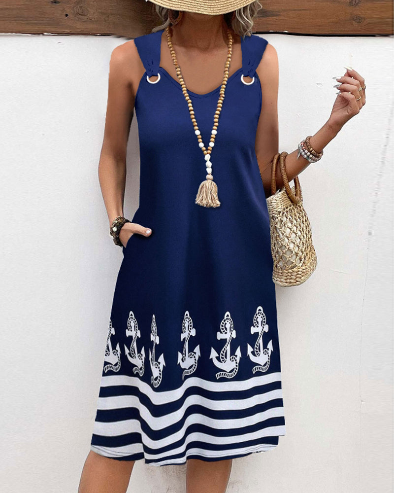 Uformell buksesele med lappeteppe stripete kjole