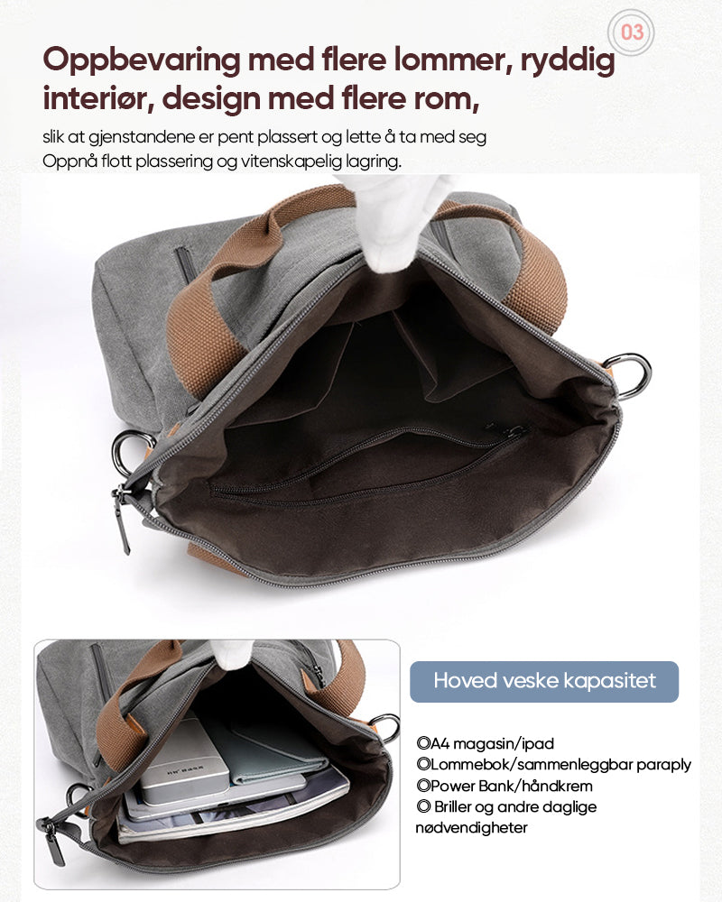 Crossbody-veske med stor
