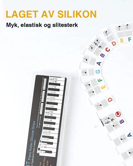 Avtakbare klaviaturnoteetiketter