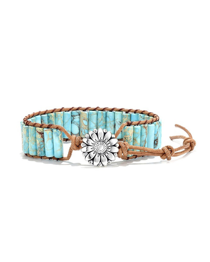 steinarmbånd i boho-stil