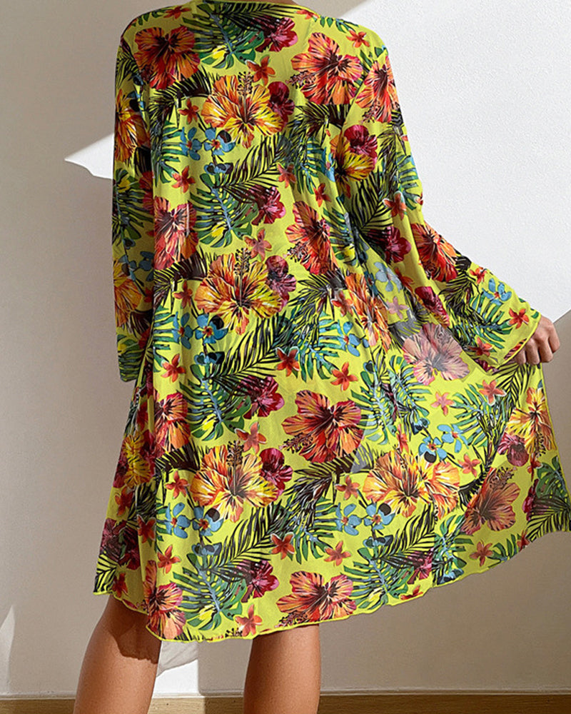 Blomstertrykk Bikinier og Cover Up