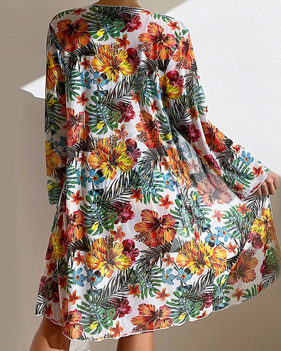 Blomstertrykk Bikinier og Cover Up