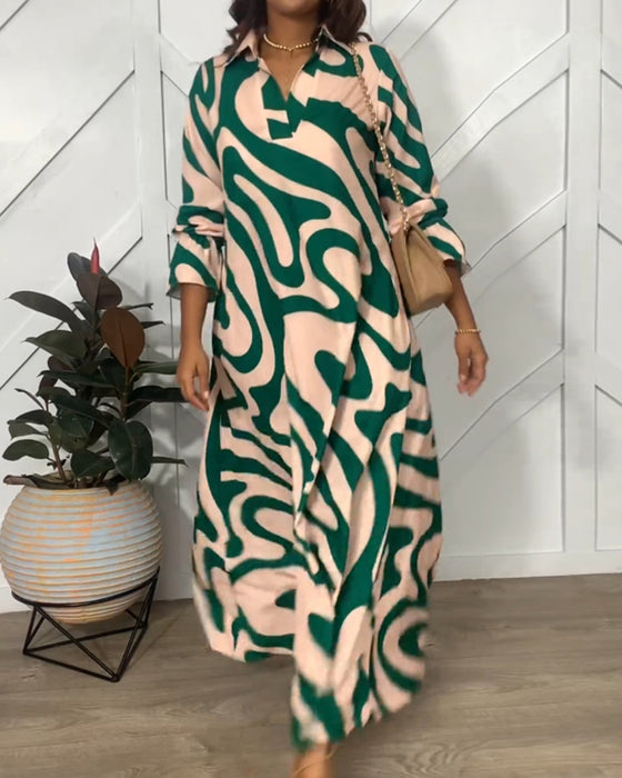 Kjole med eleganse og lange ermer