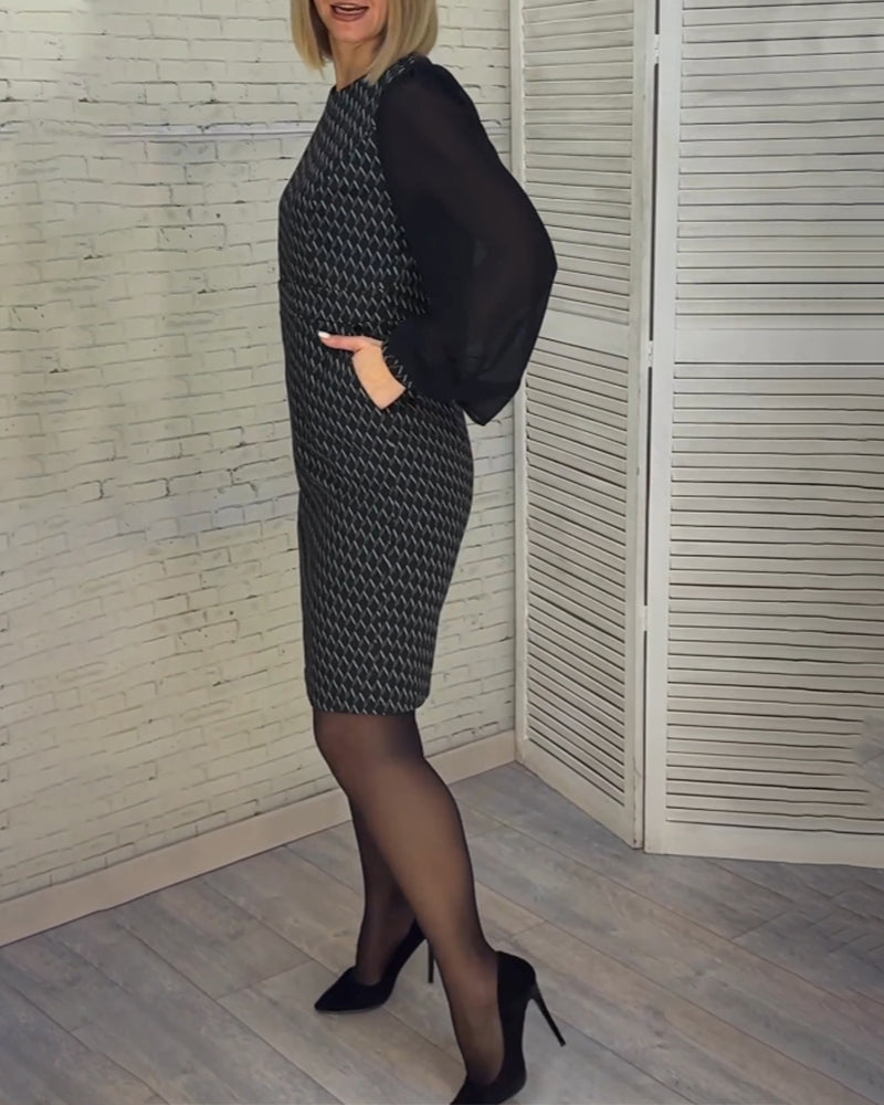 Kjole med elegant stil og raglanermer