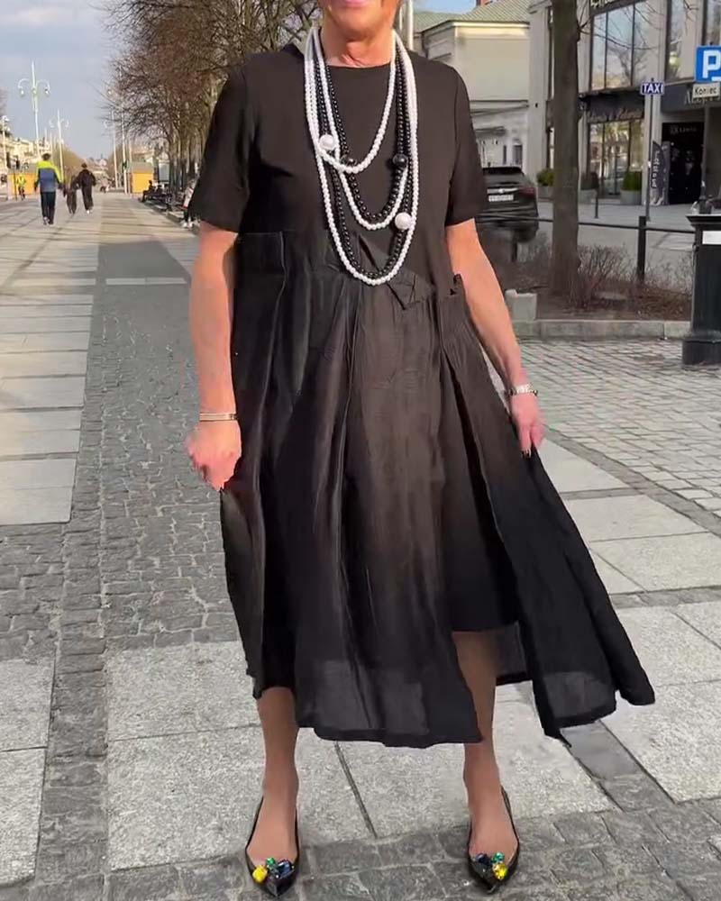 Kjole Uregelmessig Patchwork