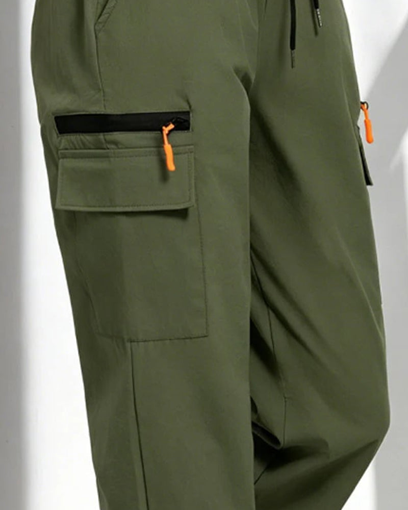 Pants Snøre Løs Casual Cargo