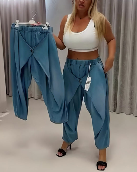 Bukser Med Trendy Design Og Lykteform