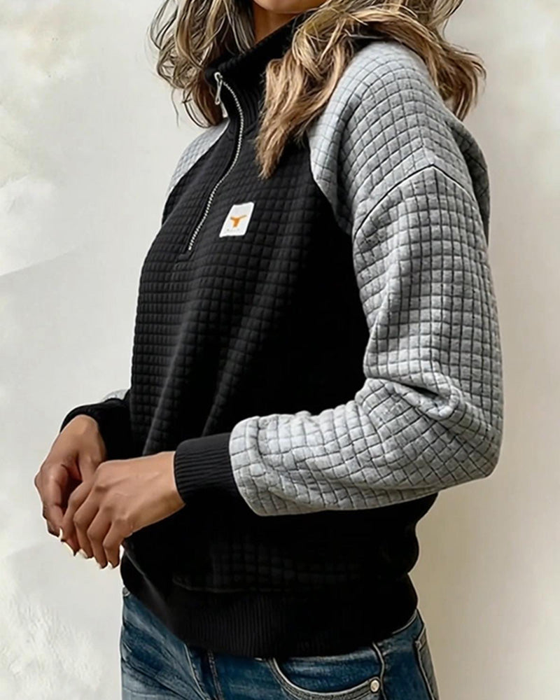 Genser Ståkrage Vaffel Fargeblokk